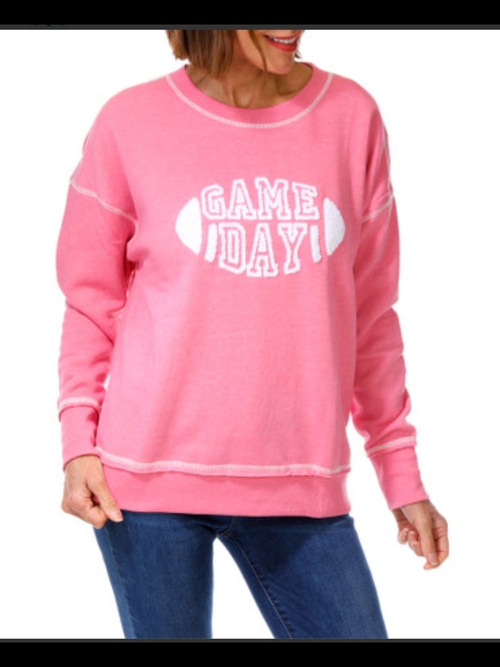 Sable Sky Game Day Pink Pullover Sweatshirt